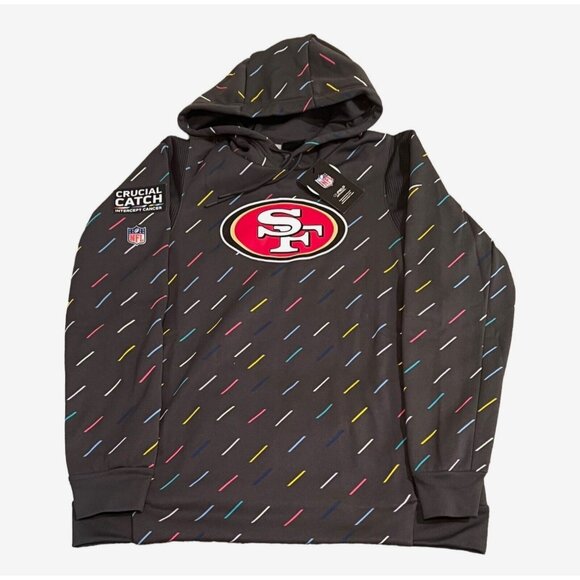 Nike NFL On Field Crucial Catch Intercept Cancer San Francisco 49ers Hoddie -M - Picture 4 of 9